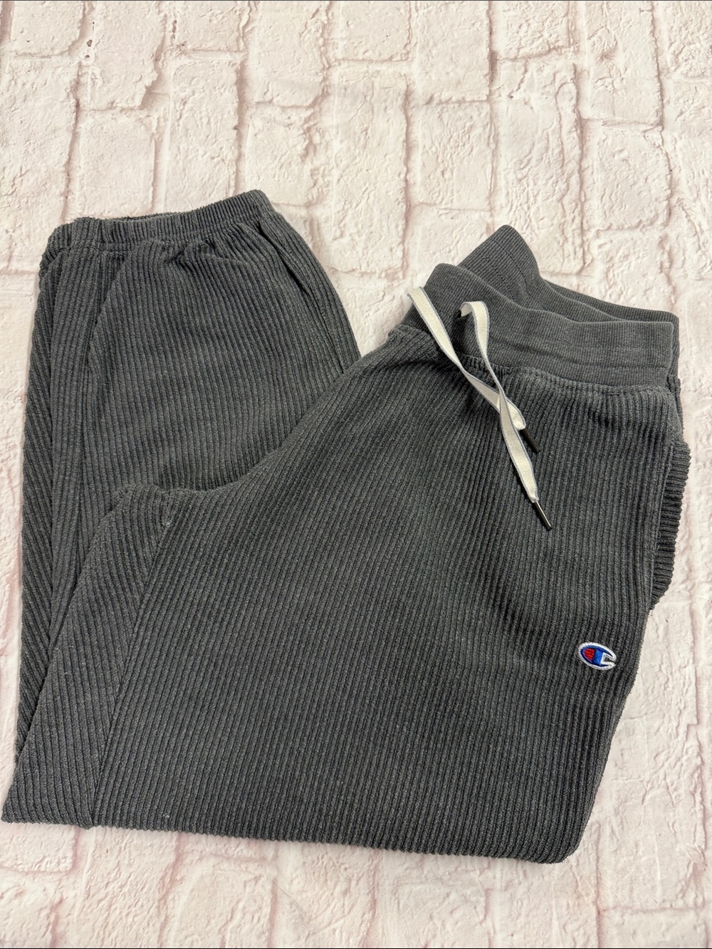 Champion Brand Women’s Charcoal Ribbed Jogger Sweatpants